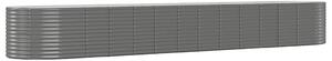 Odlingslåda grå 554x100x68 cm pulverlackerat stål