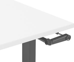 Skrivbord manuellt justerbart 180 x 80 cm vit/svart DESTIN II Beliani