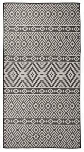 Utomhusmatta plattvävd 80x150 cm svarta ränder