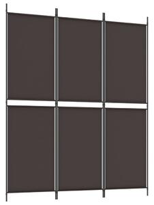 Rumsavdelare 3 paneler brun 150x180 cm tyg
