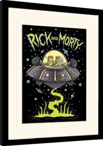 Inramad poster Rick and Morty - UFO