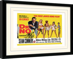 Inramad poster James Bond - Dr No Yellow