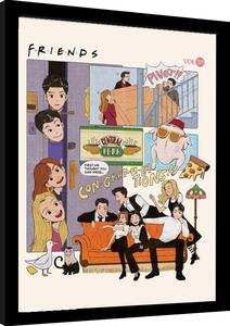 Inramad poster Friends 30 Years - Comic
