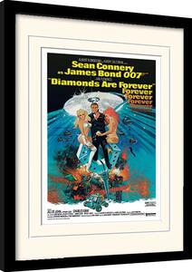 Inramad poster James Bond - Diamods Are Forever 2