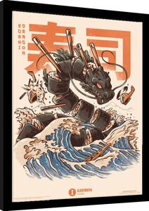 Inramad poster Ilustrata - Sushi Dragon