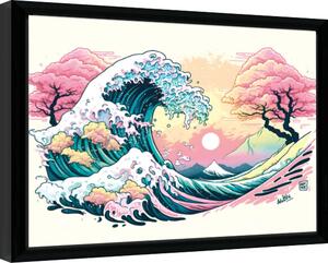 Inramad poster Wave Collection - Pastel Waves