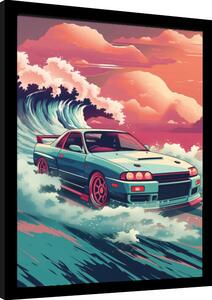 Inramad poster Wave Collection - Wave Cars Hakosuka