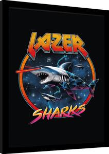 Inramad poster Vincent Trinidad - Lazer Sharks