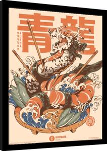 Inramad poster Ilustrata - Dragon Sushi