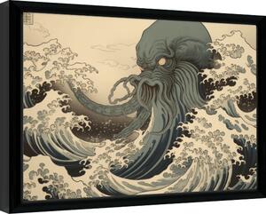 Inramad poster Wave Collection - Cthulhu Wave
