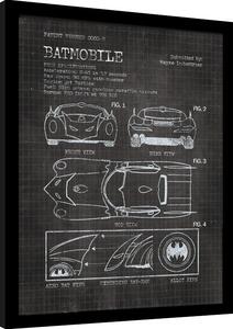 Inramad poster Batman - Batmobile Patent