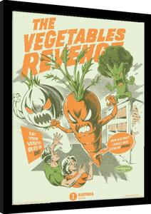 Inramad poster Ilustrata - The Vegetables Revenge