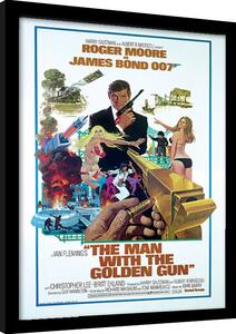 Inramad poster James Bond - Man With Golden Gun