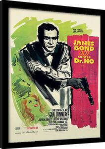 Inramad poster James Bond - Dr No French