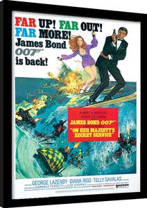 Inramad poster James Bond - Her Majestys Service