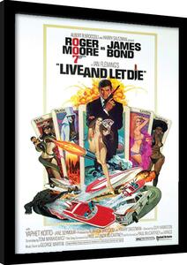Inramad poster James Bond - Live and Let Die