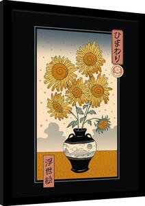 Inramad poster Vincent Trinidad - Sunflowers Ukiyoe