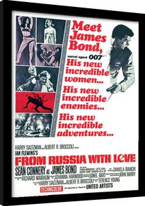 Inramad poster James Bond - From Russia With Love
