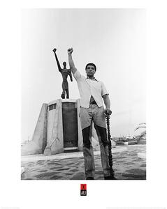 Konsttryck Muhammad Ali - Black Power Statue