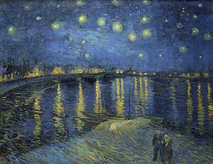 Vincent van Gogh - Bildreproduktion Stjärnklar natt över Rhone, (40 x 30 cm)