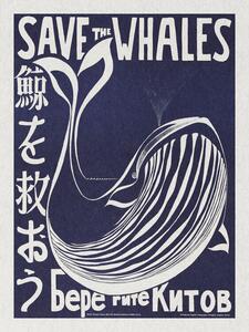 Bildreproduktion Save the Whales (Political Vintage)