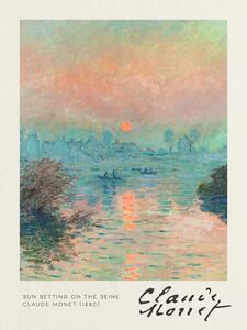 Bildreproduktion Sun Setting on the Seine - Claude Monet