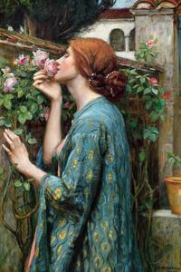 Bildreproduktion The Soul of The Rose (Vintage Female Portrait) - John William Waterhouse, (26.7 x 40 cm)