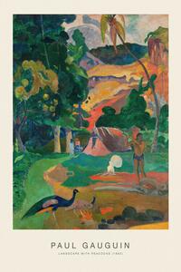 Bildreproduktion Landscape with Peacocks (Special Edition) - Paul Gauguin