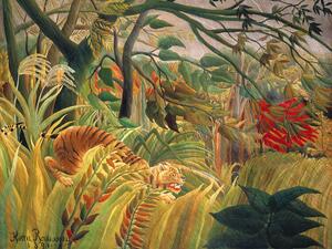 Bildreproduktion Tiger in a Tropical Storn (Rainforest Landscape) - Henri Rousseau, (40 x 30 cm)