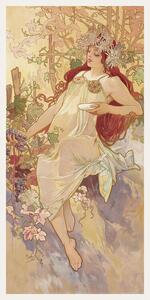 Bildreproduktion The Seasons: Autumn (Art Nouveau Portrait) - Alphonse Mucha