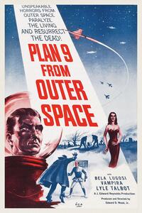 Bildreproduktion Plan 9 from Outer Space (Vintage Cinema / Retro Movie Theatre Poster / Horror & Sci-Fi), (26.7 x 40 cm)