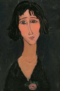 Bildreproduktion Margherita, Jeune Femme a la Rose - Amedeo Modigliani