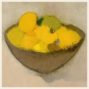 Bildreproduktion Lemons (Still Life in Yellow / Square) - Helene Schjerfbeck, (40 x 40 cm)