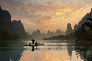 Fotografi Golden Li River, Yan Zhang