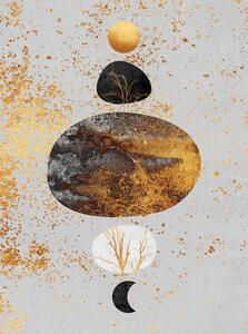 Illustration Sun And Moon, Elisabeth Fredriksson, (30 x 40 cm)