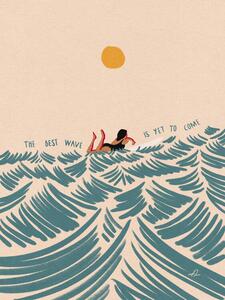 Illustration The Best Wave Is yet To Come, Fabian Lavater, (30 x 40 cm)