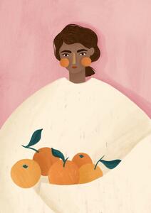 Illustration The Woman With the Oranges, Bea Muller