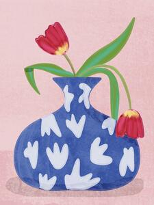 Illustration Tulpe in vase, Raissa Oltmanns