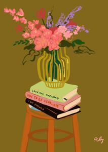 Illustration Floral Vase, Arty Guava