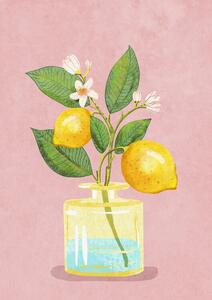 Illustration Lemon Bunch In Vase, Raissa Oltmanns