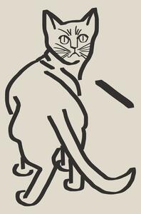 Illustration Line Art Cat Drawing 5, Little Dean