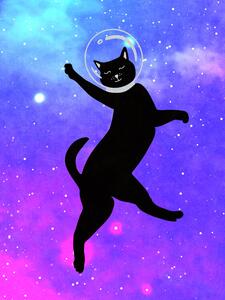 Illustration Happy Space Cat, Raissa Oltmanns