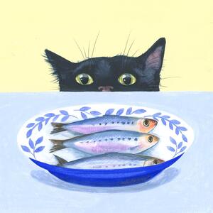 Illustration Gourmet Cat, Isabelle Brent