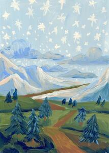 Illustration Snowing stars, Eleanor Baker