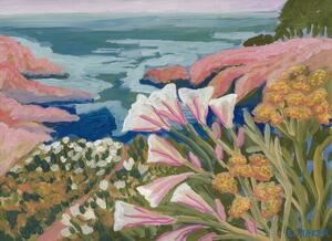 Illustration Sea and flowers, Eleanor Baker