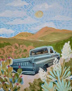Illustration Chevrolet on the road, Eleanor Baker