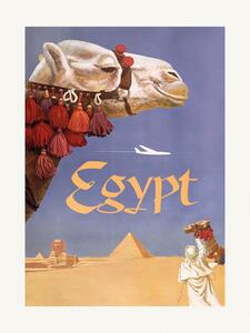 Illustration Egypt.Fly, Vintage Travel Poster