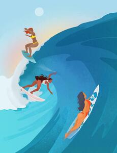 Illustration Surfers, Petra Lizde
