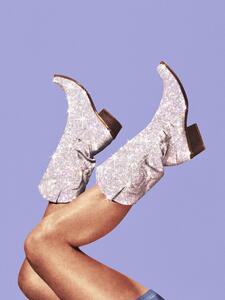 Illustration These Boots Glitter, Very Peri Periwinkle