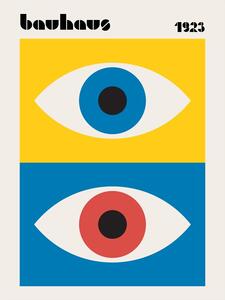 Illustration Bauhaus Eyes Abstract, Retrodrome, (30 x 40 cm)